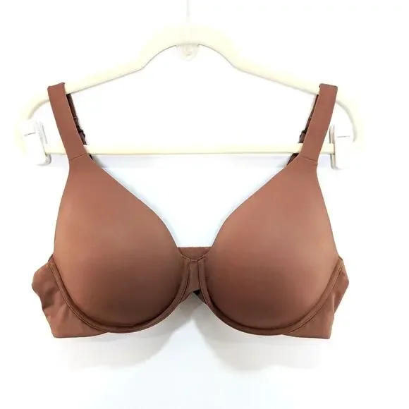 Ambrielle Womens 42C Bra Everyday Full Coverage Brown Plus Size - Picture 1 of 5